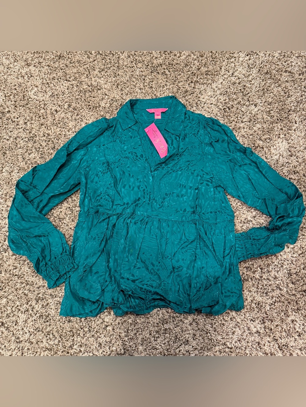 Lilly Pulitzer NWT Party Animal Jacquard Blouse